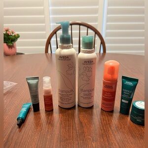 Aveda Shampure body wash & body lotion, various samples